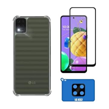 Kit Capa Capinha Lg K52 + Película de Vidro 3D + Pelicula Camera - (C7COMPANY)