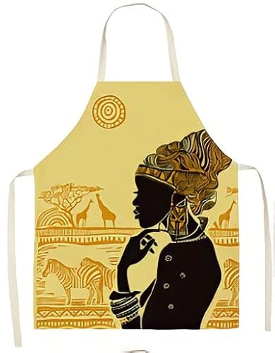 Ethnic Expressions African Queen Cooking Apron - Black/ Gold #TOP26
