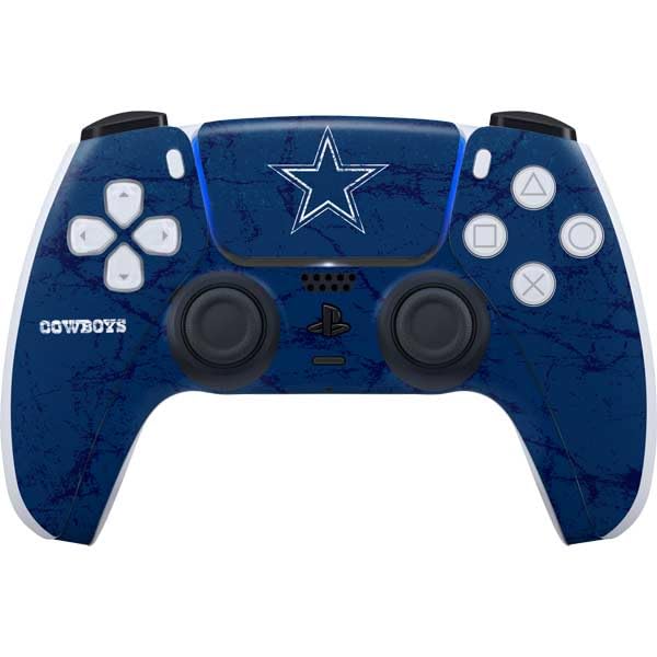 Skinit Decal Gaming Skin Compatible with PS5 Controller - Officially Licensed NFL Dallas Cowboys Distressed Design