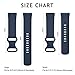 2 Pack Bands Compatible With Fitbit Versa 4 / 3 / Sense/Sense 2, Soft Silicone Sports Bands Replacement Straps for Men Women (Black+Navy Blue, Small)