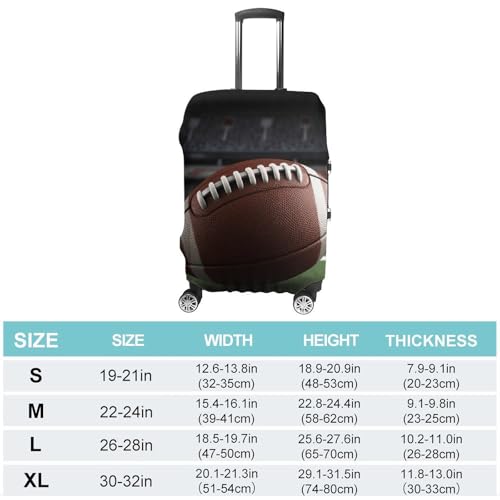 American Football Luggage Covers Tsa Approved Suitcase Cover Elastic Washable Luggage Sleeve Carry on Cover Protector Anti-Scratch Suitcase Protector Fits 19-30 Inch Case(S)2