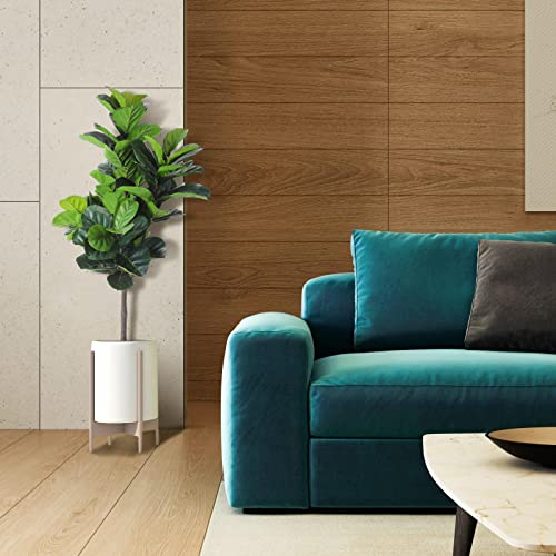 Lyerse 4Ft Fiddle Leaf Fig Tree Artificial In Plastic Nursery Pot, Faux Ficus Tropical Plants Fake Fig Tree With 68 Leaves, Artificial Trees For Office House Living Room Home Decor Indoor #TOP3