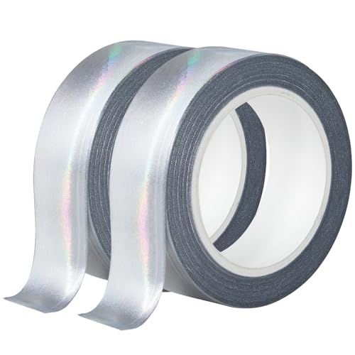 QDiShi Silver Holographic washi Tape for Wall Decor Decorative,Foil Masking Tape Low Tack Self...