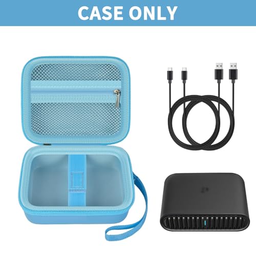 Image of Case Compatible with TP-Link Ultra-Portable Wi-Fi 6 AX1500 AX3000 Travel Router, Storage Holder for TL-WR1502X TL-WR3002X Portable WiFi Hotspot, Ethernet Cable Network (Box Only)-Blue