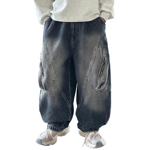 Longue taille confortable sur jean denim spacieux pour garçon actif