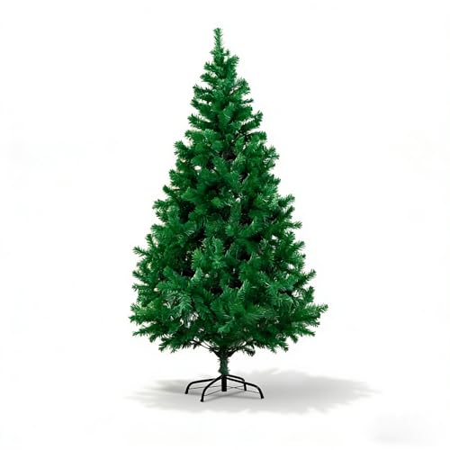 Árbol de Navidad Artificial, Altura de 150 cm, Material PVC, Hogar Decoración para Navidad, con Soporte de Metálico, Adorno de Navidad Fácil Montaje