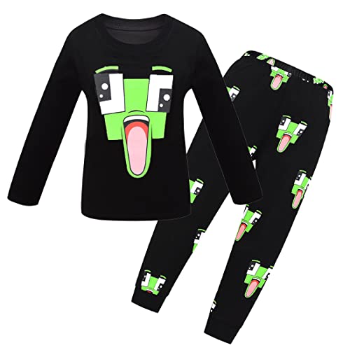 Kinder Jungen Lustiger Youtube Gamer Fans Pyjama Set Jugend Mädchen Nachtwäsche Shorts Gr. 10-11 Jahre, Lang Cover