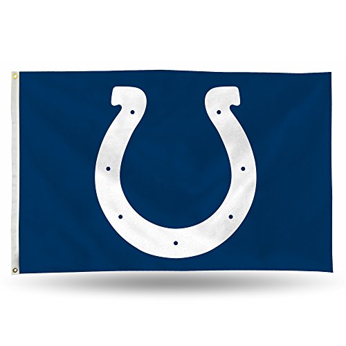 Rico Industries NFL Indianapolis Colts 3-Foot by 5-Foot Single Sided Banner Flag with Grommets