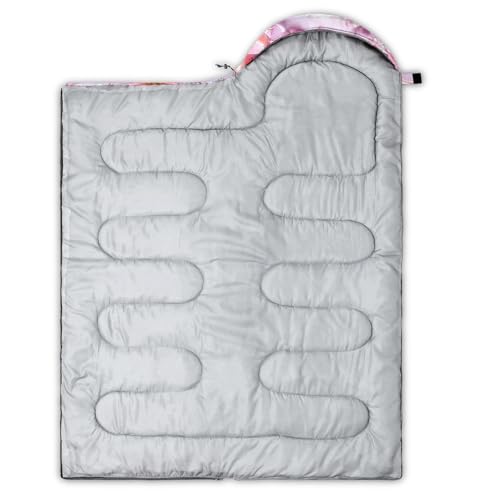Image of QOOMO Ball Flower Camping Sleeping Bags,3 Season Warm & Cool Weather,Lightweight,Waterproof Sleeping Bags for Adults & Kids,Traveling,and Outdoors,Camping Gear Equipment