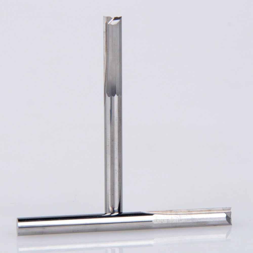 10 Stücke 3,175mm 4mm 5mm 6mm 8mm Schaft Zwei Flöten Gerade Schaftfräser Holz Fräser 2 Flöten Bits CNC Fräser(5.0x22x50L)