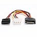 Produktbild Delock Kabel Power SATA 15 pin Stecker > Molex 4 pin Buchse + SATA 15 pin Buchse Schwarz Adapter