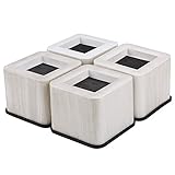 【SICURO SUI PAVIMENTI IN LEGNO】il totale può contenere fino a 1000 kg / 2200 libbre (capacità di carico di 550 libbre per tazza di riser). Ciascuna di queste alzate per mobili in plastica ha una tazza incassata per mantenere saldamente in posizione il letto, la sedia o il tavolo. I bordi lisci di queste bretelle per letti pesanti non graffiano i pavimenti e non intascano il tappeto. non graffierà o non ammaccerà i pavimenti in legno.