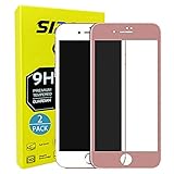 [2 Pack]iPhone 7 Plus/8 Plus Screen Protector, SIPAOU 3D Full Coverage Tempered Glass Screen Protector Film [Edge to Edge Protection] with Soft Frame for iPhone 7 Plus/8 Plus (5.5