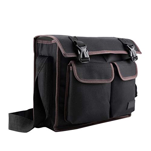 NITRIP ツールバッグ ショルダーバッグ 道具袋 工具差し オックスフォード布 防水 丈夫 大容量 工具入れ トートバッグ (黒)