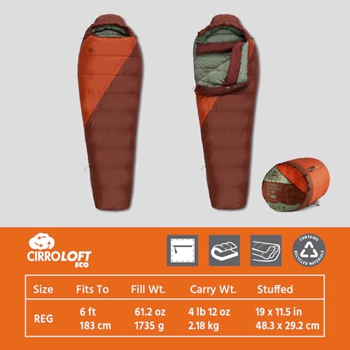 Image of Kelty Cosmic Synthetic Fill 0 Degree Backpacking Sleeping Bag, Regular - Compression Straps, Stuff Sack Included