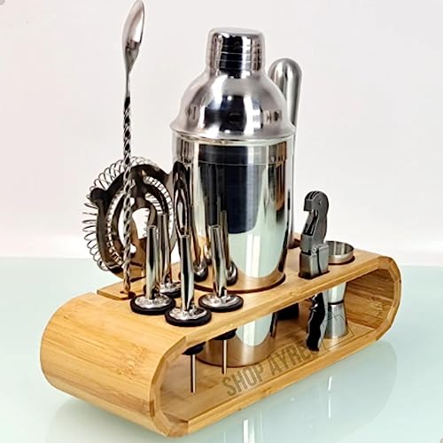 Kit Coqueteleira Bar Profissional Para Drinks Bebidas 550ml Inox Com 12 Peças Drinks Barman Caipirin