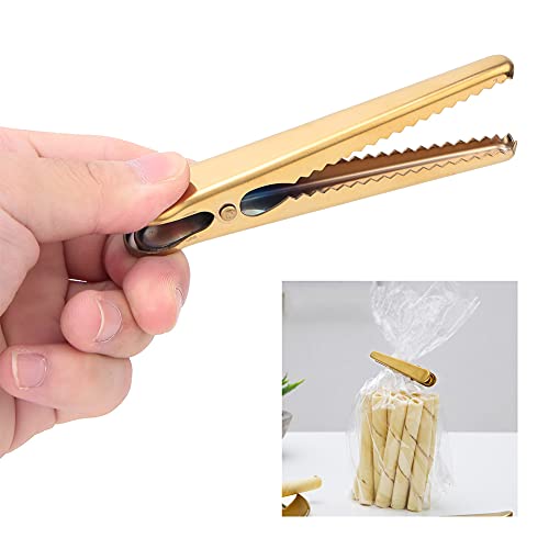 Clipe de Estilo retrô Vintage de Aço Inoxidável, Acessório de Clipes de Vedação (Grande 4,2x13,9cm /