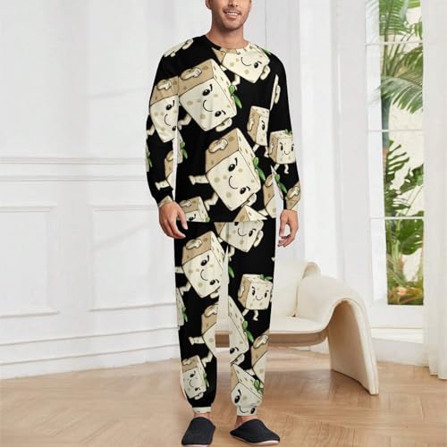 Tofus Pajama Set Long Sleeve Lounge Sets Sleepwear 2 Pjs Nightwear for Men Women2