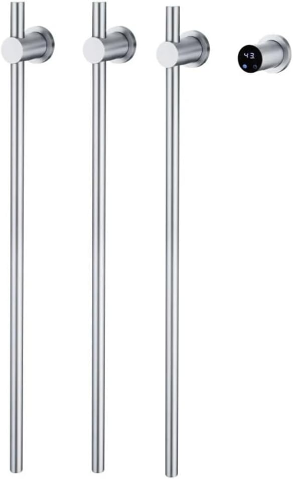 Heated Towel Rack, Bathroom Electric Towel Warmer, Chrome, 3 Bars, 110V