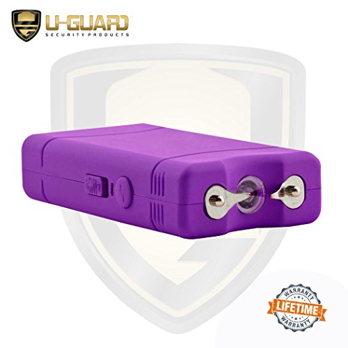U-Guard Security Products Mini Stun Gun Pocket Pepper Spray Non Lethal Self Defense Weapons. Kit Has (1) Rechargeable Stun Gun Led Light & (1) .5 Oz Pepper Spray. Compact Mini Stun Gun Color (Purple) #TOP6