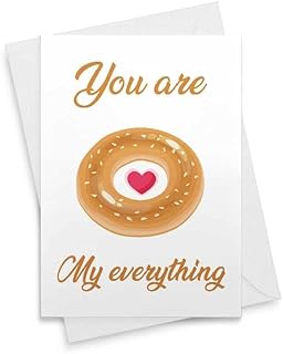 You Are My Everything Bagel Card Anniversary Funny Valentines Day You're My Greeting Love Thank Valentine Boyfriend For Him Food Puns Youre Pun's Husband New York Birthday Wife Cards - [00017]