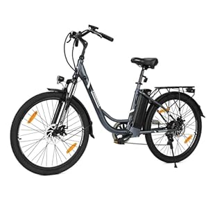 Touroll B1 Elektrische fiets, 26 inch elektrische fiets voor volwassenen, trekkingfiets met 250 W motor, 15,6 Ah batterij, bereik 90-40 km, e-bike, stedelijke elektrische fiets