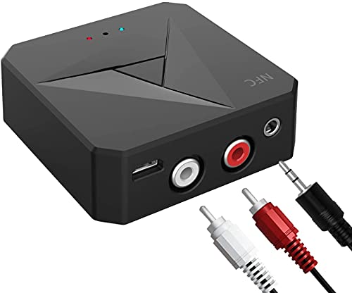 Adaptateur Bluetooth, audio stéréo, sans fil, compatible avec NFC et Bluetooth V5.0, système de streaming, émetteur-récepteur pour TV-PC, haut-parleur de...