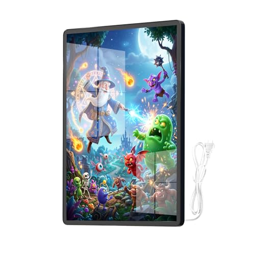 LYAYAN LED Backlit Light Box Frame for Movie Posters, 24 x 36 in, Black