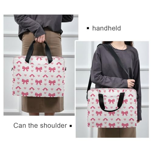 Bolso para portátil Senya rosa con lazo miniatura 2