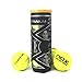 NOX Barattolo di 3 palline da paddle Pro Titanium, sport all'aria, giallo, 6 x 6 x 19 cm