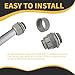 HDHAODA Conduit Connectors, 1-1/4 Inch Liquid Tight Connector NPT Non-Metallic for PVC Electrical Flexible Conduit Fittings, 180 Degree Straight, UL Listed for Home Outdoor Tubes Tools, Grey (10-Pack)