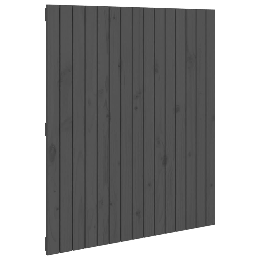 824935 Testiera da Parete Grigia 95,5x3x110 cm Legno Massello di Pino Testata in Legno,Testata Letto Matrimoniale Muebles Dormitorio Spalliera Letto Testiere per Letto Matrimoniale