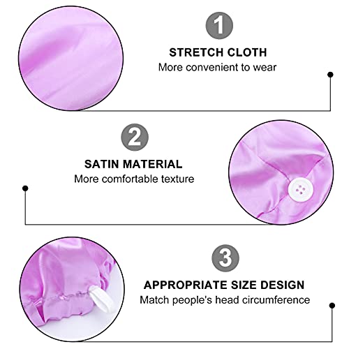 FOMIYES - Cuffia da notte in raso, per donne con