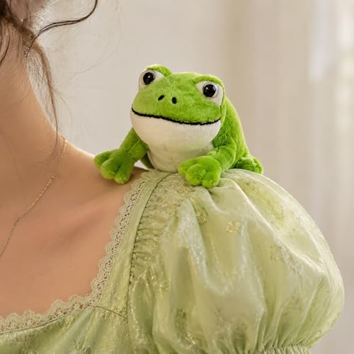Frog Magnetic Shoulder Accessory,Soft Green Forg Stuffed Animal Plush Cosplay Accessory for Kids Teens Adults Decoration