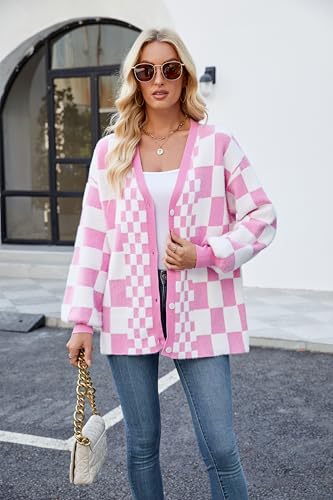 Image of Cardigan Sweaters for Women, Women's Long Sleeve Oversized Open Front Cardigan Button Down Ribbed Loose Knit Outerwear