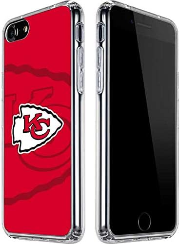 Skinit Clear Phone Case Compatible with iPhone SE (2nd & 3rd Gen) - Officially Licensed NFL Kansas City Chiefs Double Vision Design