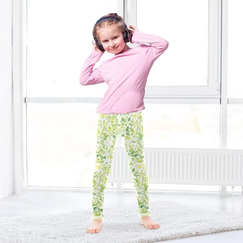 KLL Watercolor Toddler Girls Active Leggings Comfortable Full Length Sweatpants Running4