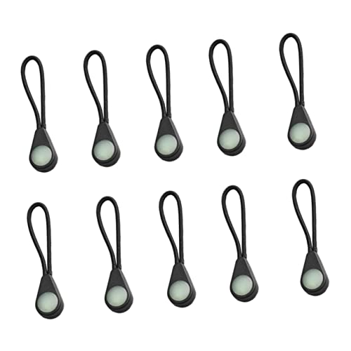 CIMAXIC 10pcs Glow-in-The-Dark Zipper Pulls Luminous Zipper Pull Tabs for Camping Hiking