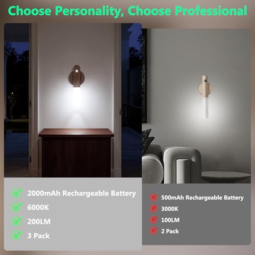 Luces de escalera con sensor Toowell nocturnas a batería para pared 6