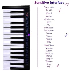 Piano à clavier 61 touches Piano numérique portable tactile pleine grandeur Double haut-parleurs intégrés Bluetooth MIDI Piano électronique avec pédale de sustain Idéal for les adultes, les enfants et - Les Beatles, Paul McCartney, John Lennon, RIngo Starr, George Harrison Piano à clavier 61 touches Piano numérique portable tactile pleine grandeur Double haut-parleurs intégrés Bluetooth MIDI Piano électronique avec pédale de sustain Idéal for les adultes, les enfants et – Image 4
