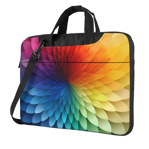 Sac à bandoulière pour ordinateur 15.6 pouces avec motif arc-en-ciel coloré