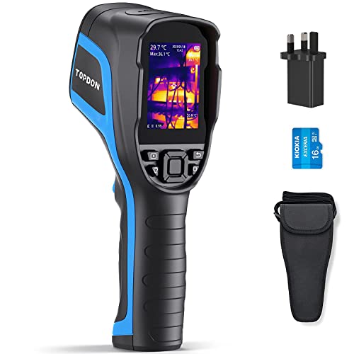 TOPDON Thermal Imaging Camera TC004, 256 x 192 High Resolution infrared camera, -20℃~350℃, 0.05℃ Heat Sensitivity, 12-Hour, PC Analysis and Video Recording, Upgraded version of ITC629