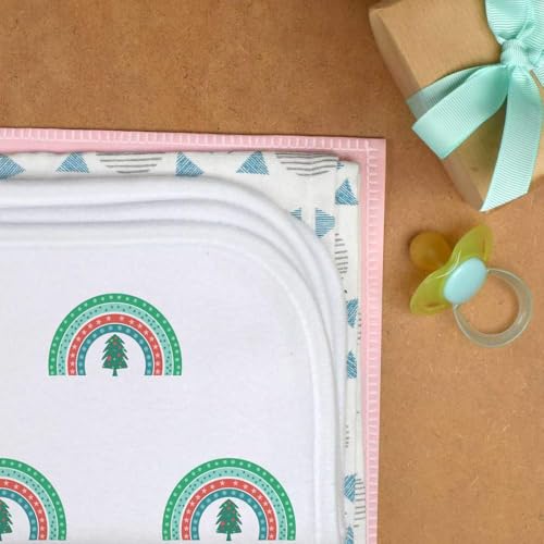Azeeda 'Christmas Rainbow' Baby Burp/Wash Cloth (BC00029902)3