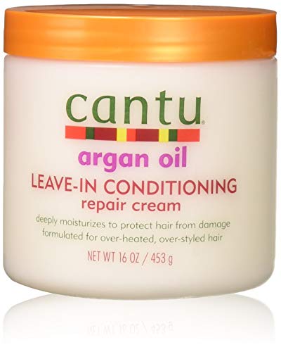 Cantu Argan Oil Leave-In Conditioner Repair Cream 16 Ounce (473ml) (3 Pack)
