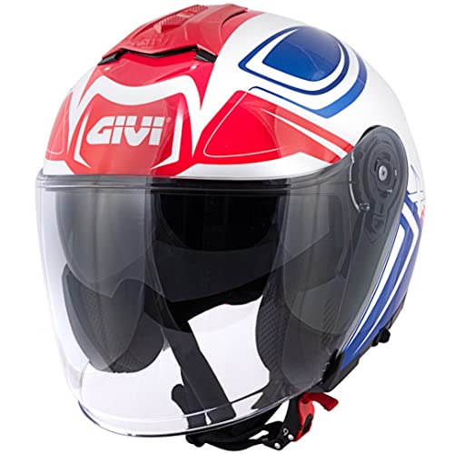 GIVI X.22 Planet Hyper Jet Casco Blanco/Azul/Rojo L (60)