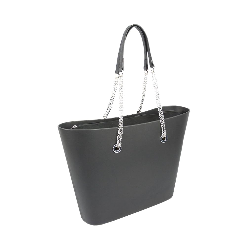 Nuevo forro interior de lona, bolsillo con cremallera para Obag Urban Organizer para big O Bag Urban Accesorios (Negro urbano grande)