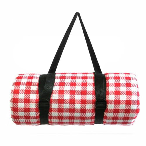 Yotsuba Extra Large 200x200cm Waterproof Picnic Blanket – Sandproof Outdoor Mat with Carrying Straps, Compact & Durable for Beach, Camping, Park (Red)