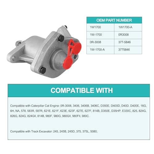 AULINK 1W1700 Fuel Transfer Pump For Caterpillar CAT 3406B 3406C 34 824G 814B 245 245B D350E 825 826G 245D 375 E330C D40D 0R-3008 3775846 1W-1700 1W-1700-A 1W1700-A by AULINK - Image 5