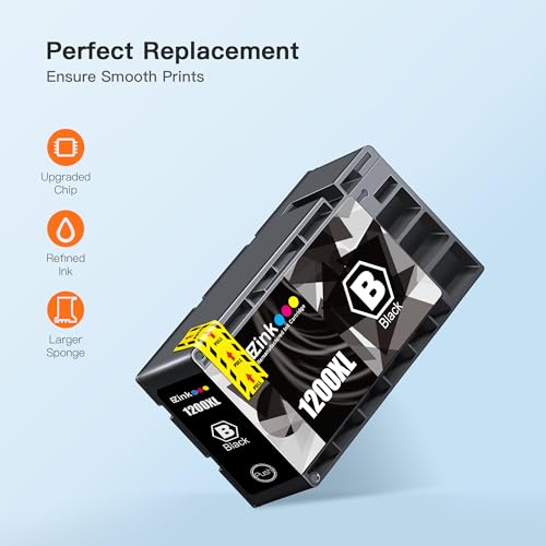 Image of E-Z Ink Compatible Ink Cartridge Replacement for Canon PGI-1200 XL PGI-1200XL PGI1200XL to use with MAXIFY MB2020 MB2320 MB2120 MB2720 MB2350 MB2050 (2 Black, 1 Cyan, 1 Magenta, 1 Yellow, 5 Pack)