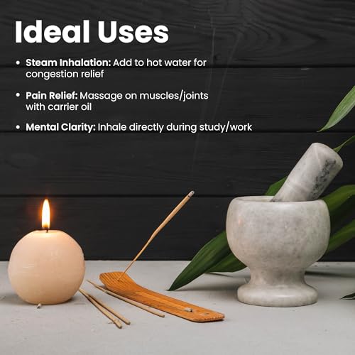 Image of Romyco Kapur Essential Oil (Camphor) for Respiratory Relief, Cough & Cold, Muscle Relaxation, Pain Relief | Natural Air Freshener | Aromatherapy Diffuser | Pure Natural Premium & Undiluted - 30ml